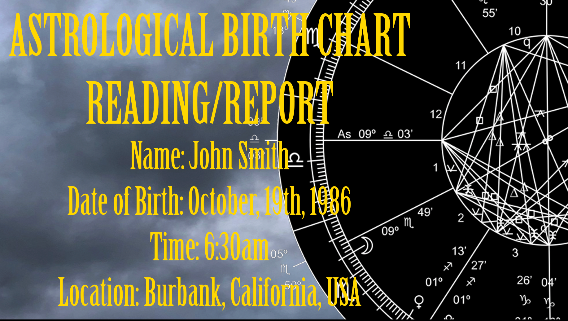 25% OFF - 30 Minute Personal Astrological Chart Reading by Goliath